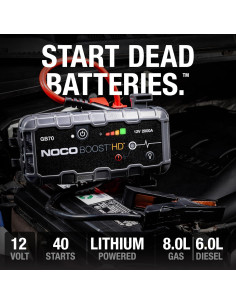 Arrancador de Batería NOCO GB70 2000A 12V con Linterna LED 2