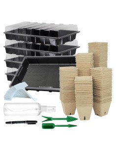Kit de Inicio de Semillas UTYLNE con 100 Macetas de Turba y Herramientas