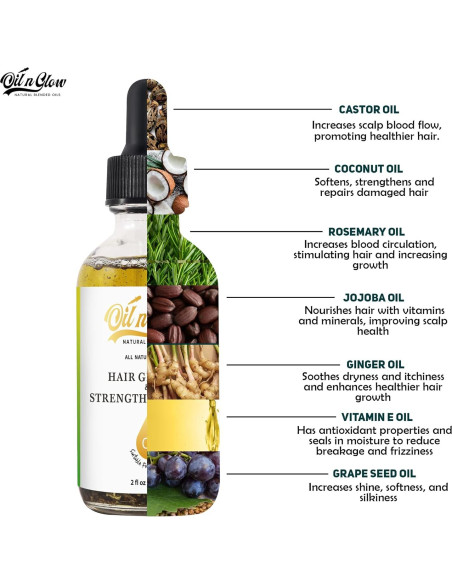 Suero de Crecimiento Capilar Natural OilnGlow 60 ml 8 en 1 Suero de Crecimiento Capilar Natural OilnGlow 60 ml 8 en 1