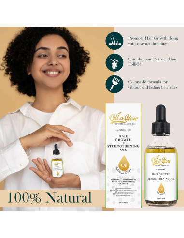 Suero de Crecimiento Capilar Natural OilnGlow 60 ml 8 en 1