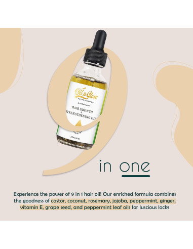 Suero de Crecimiento Capilar Natural OilnGlow 60 ml 8 en 1