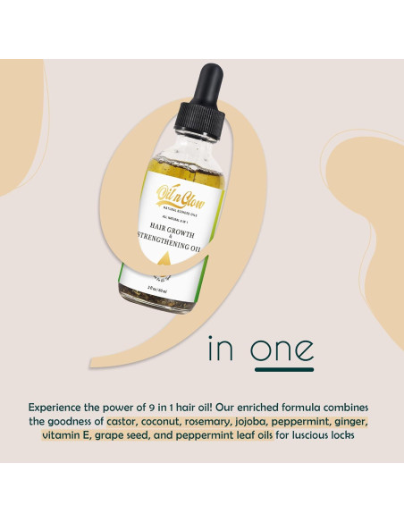 Suero de Crecimiento Capilar Natural OilnGlow 60 ml 8 en 1 Suero de Crecimiento Capilar Natural OilnGlow 60 ml 8 en 1
