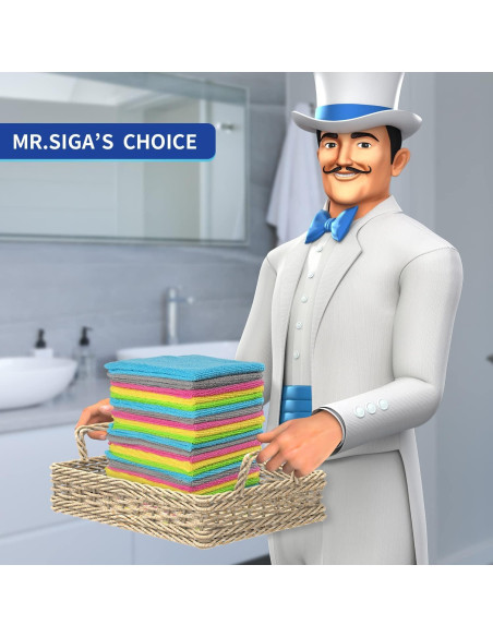 Paño de Microfibra MR.SIGA 50 Unidades 30x30 cm Multiusos