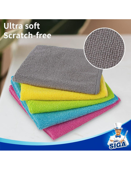 Paño de Microfibra MR.SIGA 50 Unidades 30x30 cm Multiusos