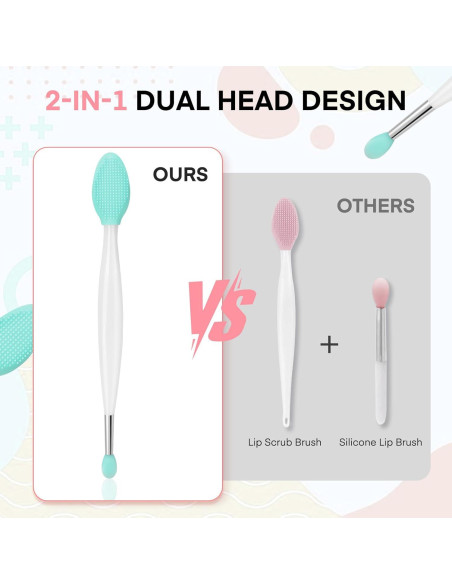 Cepillo Exfoliante de Labios Unaone 3 en 1 - Silicona Suave