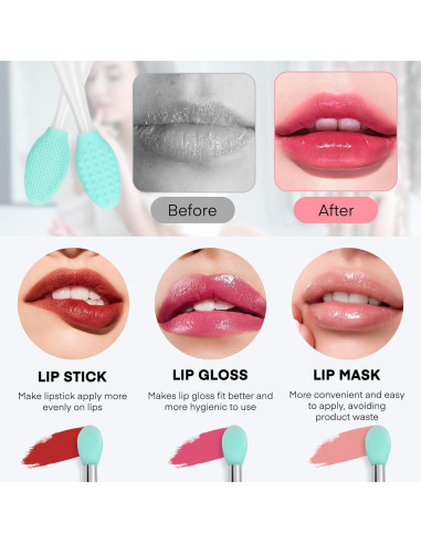 Cepillo Exfoliante de Labios Unaone 3 en 1 - Silicona Suave