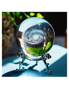 Esfera de Cristal 60mm Galaxia H&D HYALINE & DORA con Soporte
