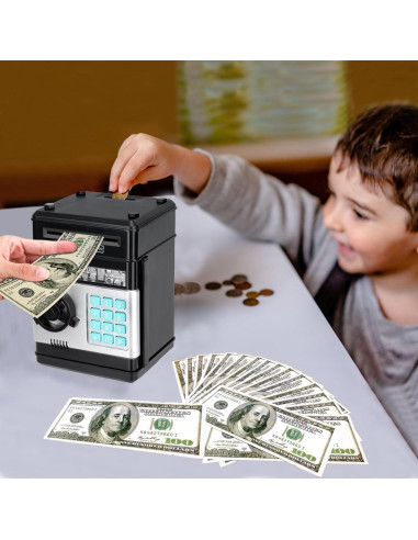 Alcancía Electrónica Adevena con Contraseña y Rodillo Automático