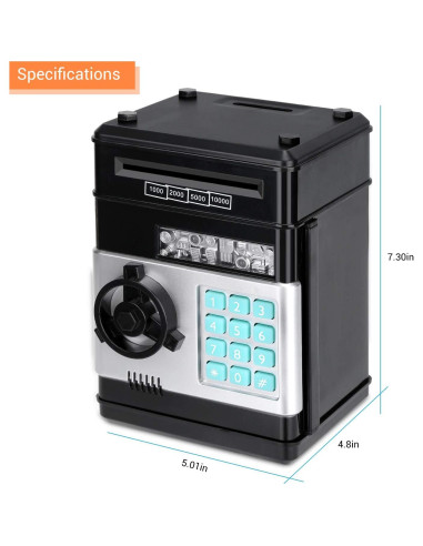 Alcancía Electrónica Adevena con Contraseña y Rodillo Automático