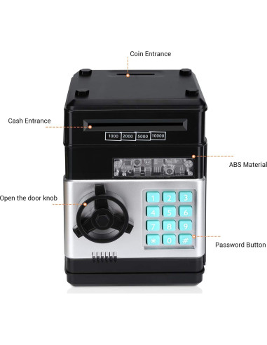 Alcancía Electrónica Adevena con Contraseña y Rodillo Automático