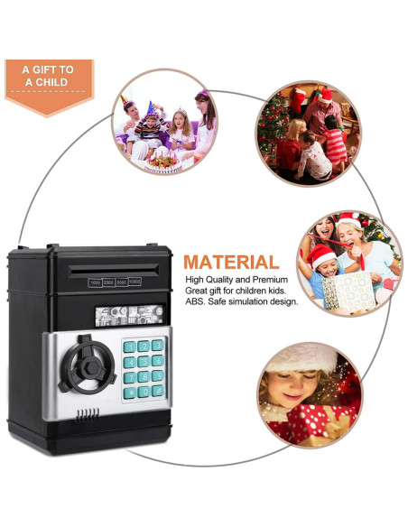 Alcancía Electrónica Adevena con Contraseña y Rodillo Automático