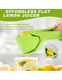 Exprimidor Manual de Limón HUMUTA Verde, Prensa de Jugo Efectiva 2