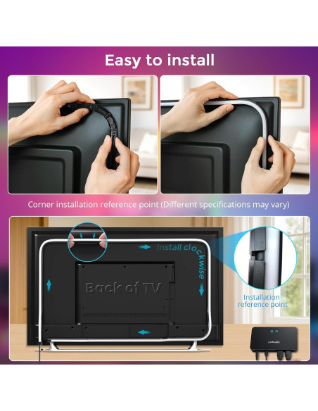 Tira de luz LED LightingWill 3M para TV 40-50" RGB-IC