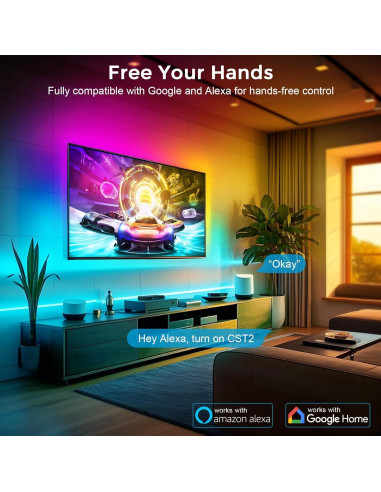 Tira de luz LED LightingWill 3M para TV 40-50" RGB-IC