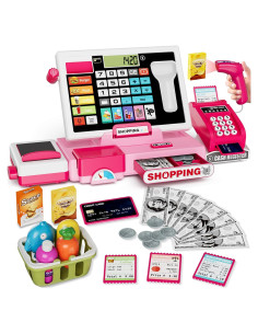 Juego de Registro de Caja HYES con Calculadora Real Rosa