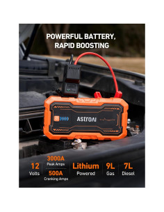 Arrancador de Batería AstroAI S8 Pro 3000A 12V Naranja 2