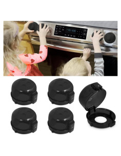 Cubiertas de Perillas de Horno Huggful - Seguridad Infantil, 5 Pzas