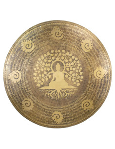 Gong del Árbol Bodhi 45.7 cm - Bronce Nepalí Hecho a Mano