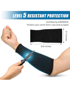 Mangas Resistentes al Corte Geyoga Nivel 5 Protección Brazo Negro 2