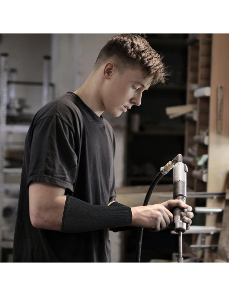 Mangas Resistentes al Corte Geyoga Nivel 5 Protección Brazo Negro