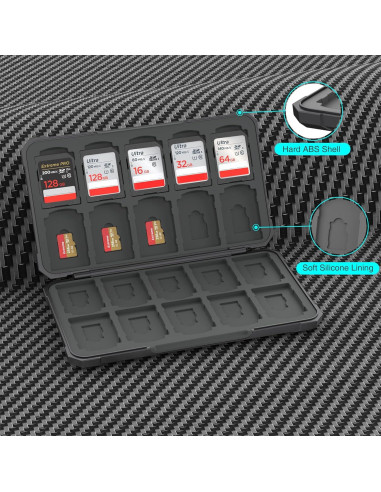 Caja Organizador para 20 Tarjetas SD y 20 microSD THELIFELICIOUS