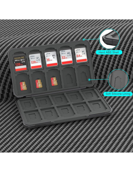 Caja Organizador para 20 Tarjetas SD y 20 microSD THELIFELICIOUS