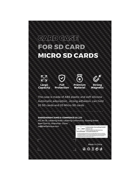 Caja Organizador para 20 Tarjetas SD y 20 microSD THELIFELICIOUS