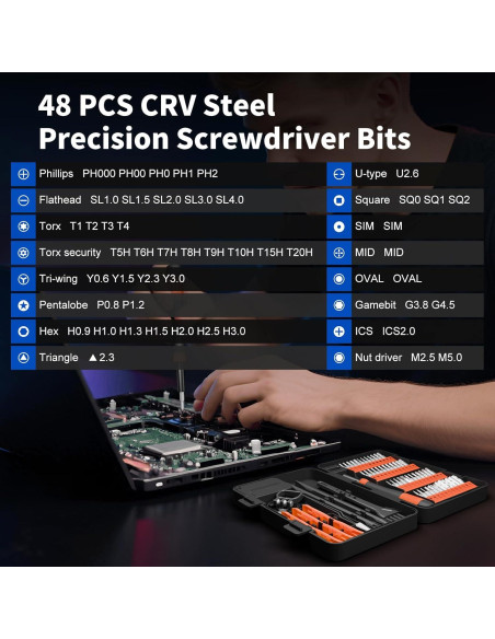 Juego de Destornilladores de Precisión 64 en 1 STREBITO