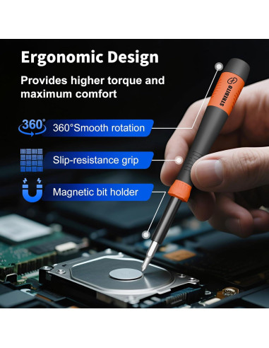 Juego de Destornilladores de Precisión 64 en 1 STREBITO