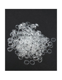 200 Bandas Elásticas Transparentes de Silicona LNYMZD 1.27 cm 2