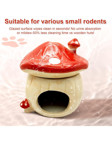 Accesorios para Hámster Beleatal: Escondite Cerámico, Botella y Tazón