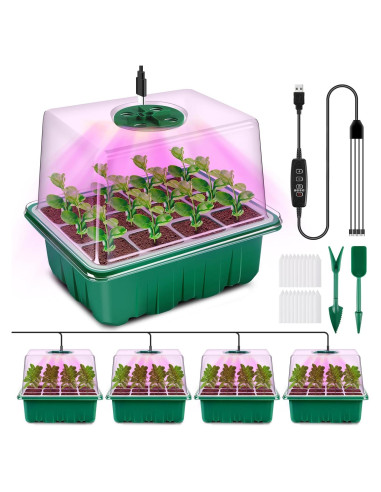 Bandeja de Inicio de Semillas YAUNGEL con Luz LED y Temporizador