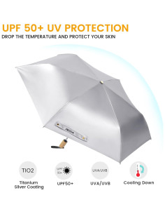 Paraguas G4Free UPF 50+ Plegable 106.68 cm Rosa 2