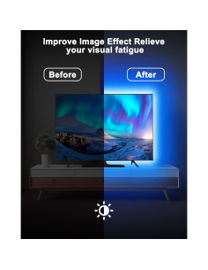 Luces LED RGB Tyute 2.99m para TV 35-55 Pulgadas Control Remoto 2