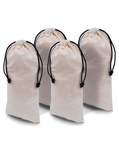 Bolsas de Tela ZENPAC para Zapatos Beige 20x43 cm (Paquete de 4)
