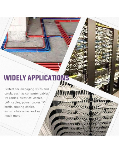 Clips de Cable de Plástico Nylon Swpeet 120 Pcs 13.2mm Negro