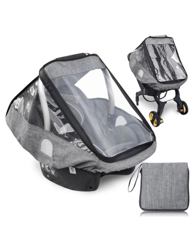 Cubierta de Lluvia para Asiento de Coche Bebé EVA Impermeable