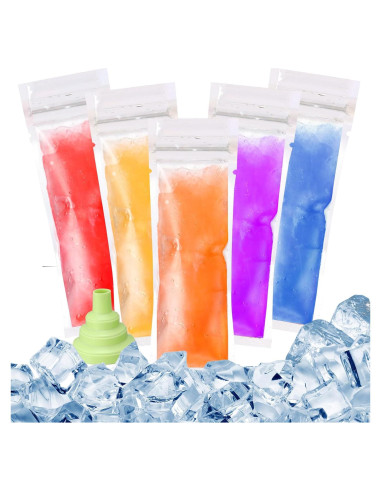 Hoolerry 600 Bolsas de Hielo Desechables con Embudo Silicona 5.1x12.9cm
