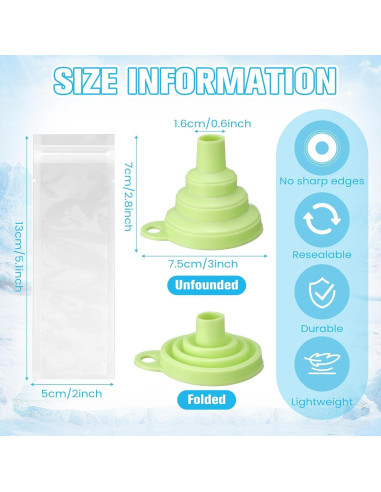 Hoolerry 600 Bolsas de Hielo Desechables con Embudo Silicona 5.1x12.9cm