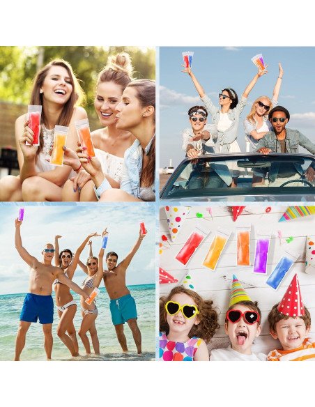 Hoolerry 600 Bolsas de Hielo Desechables con Embudo Silicona 5.1x12.9cm