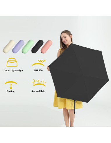Paraguas Mini BAODINI Compacto UV 50+ para Viaje