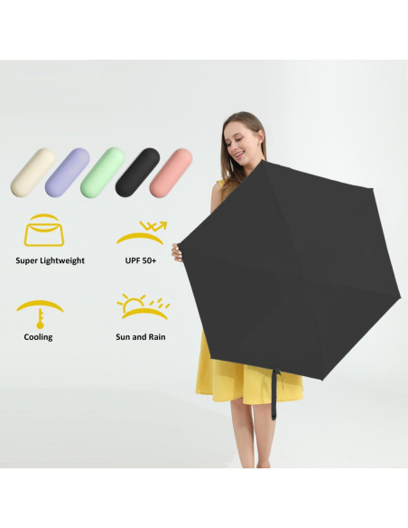 Paraguas Mini BAODINI Compacto UV 50+ para Viaje