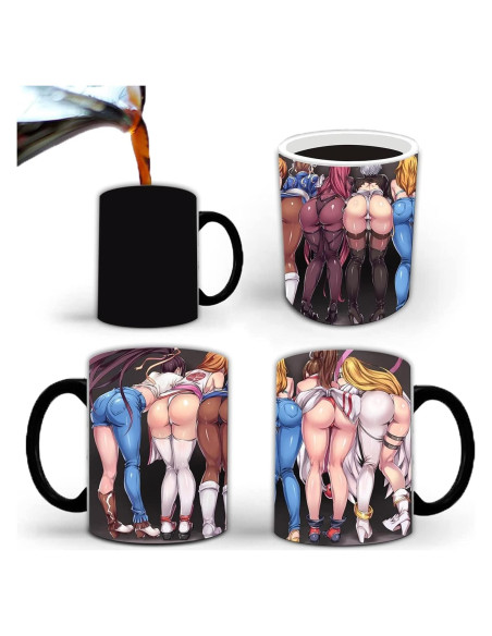Taza Cambia Color Cerámica Aigori 311ml Anime Belleza