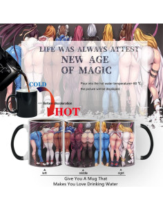 Taza Cambia Color Cerámica Aigori 311ml Anime Belleza 2