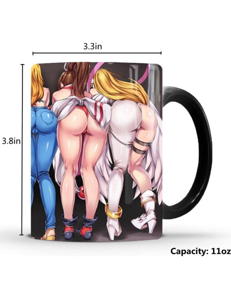 Taza Cambia Color Cerámica Aigori 311ml Anime Belleza