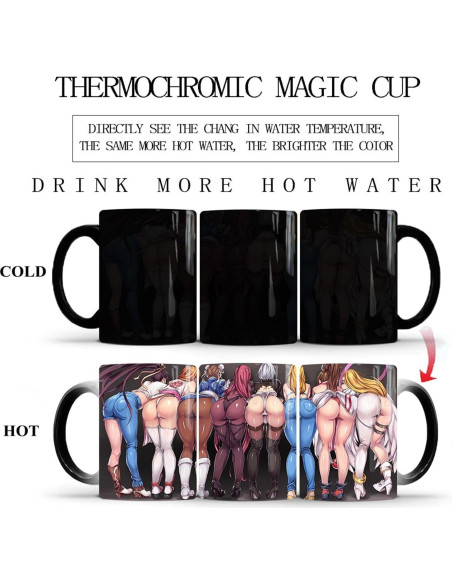 Taza Cambia Color Cerámica Aigori 311ml Anime Belleza