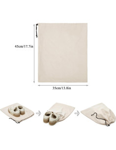 Bolsas de Zapatos de Viaje Lake of Fire 4 Piezas 45x35 cm Beige 2