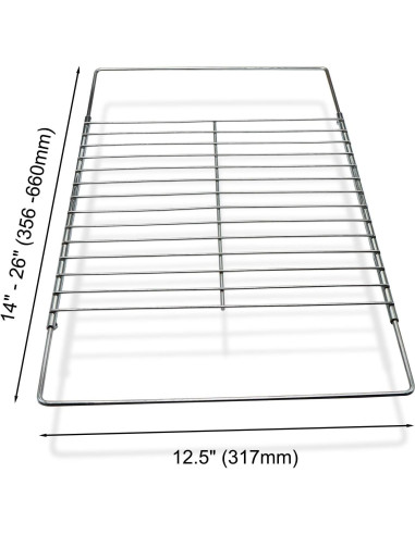 Estante de horno ajustable Baudelun 36.8-64.8 cm cromo