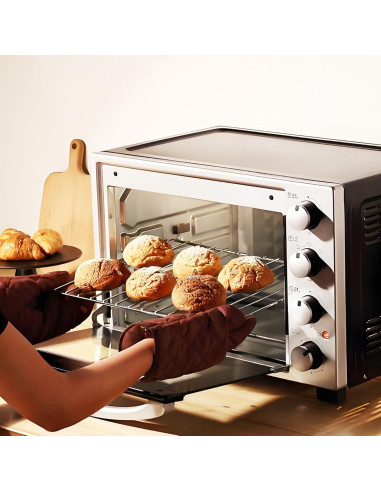 Estante de horno ajustable Baudelun 36.8-64.8 cm cromo