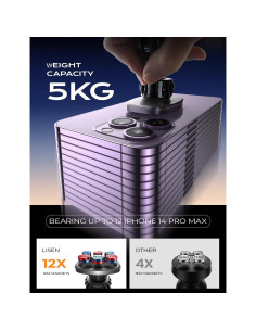 Soporte Magnético para Teléfono de Coche LISEN Negro con 6 Imánes 2